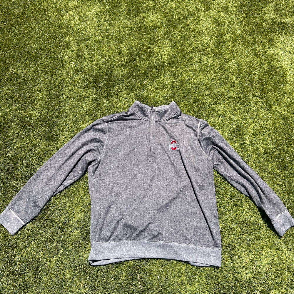 Tommy Bahama Gray Quarter-Zip Sweatshirt
